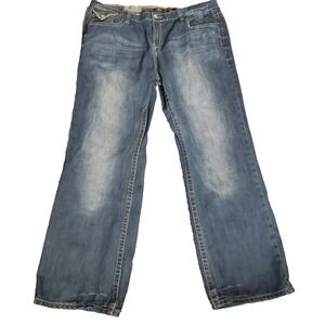 Marc Ecko Jeans Men 42x31 Bootcut Distressed Y2K Cut & Sew